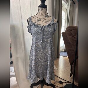 American Eagle AE Floral Blue Mini Dress